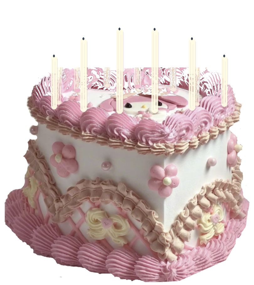 birthday cake before lighting